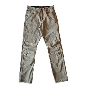 Wrangler ATG Canvas Double Knee Pants Rugged Hiker Workwear Tan Khaki Mens 30x32